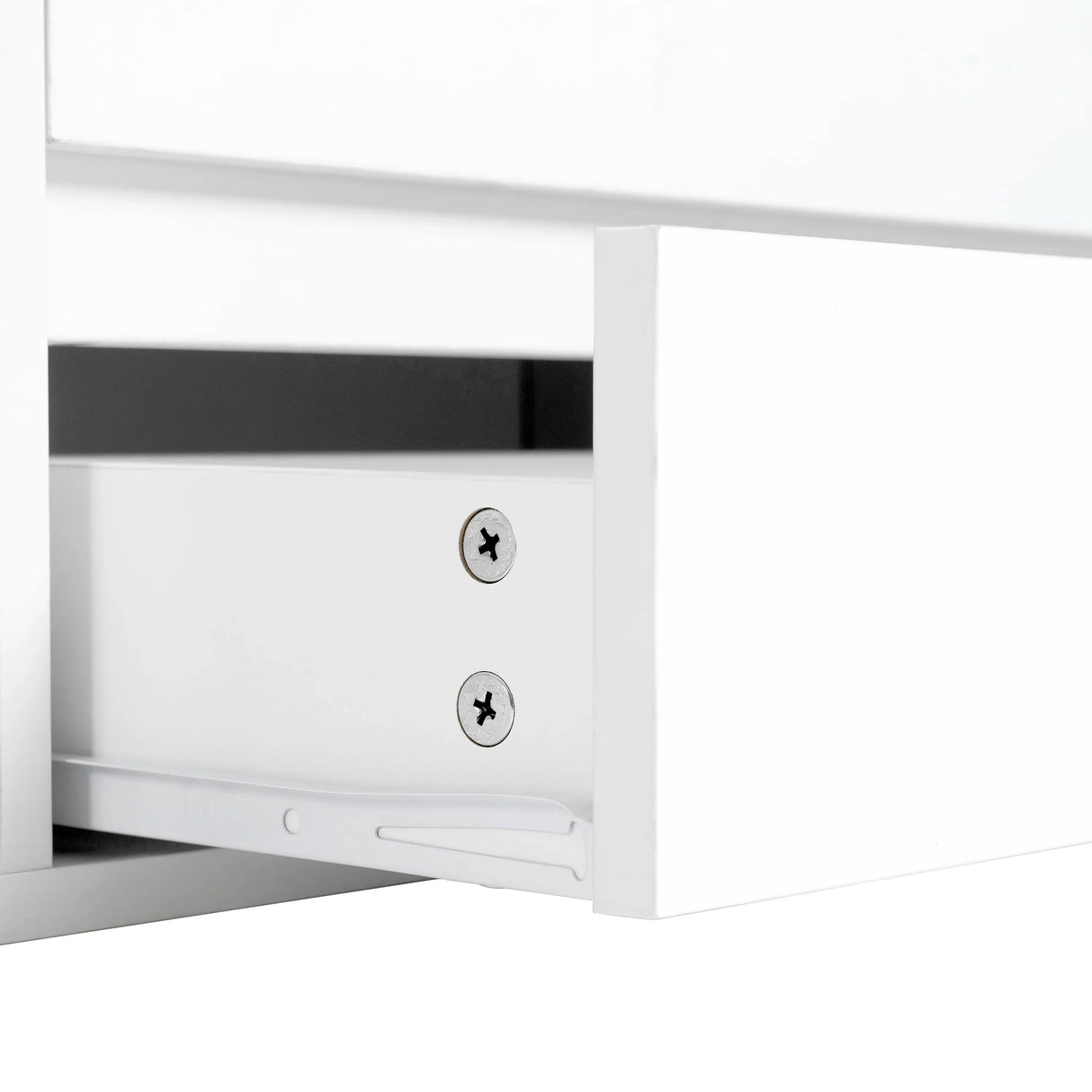 Modern App-Controlled LED Light White Marble TV Stand - Omega Lifestyles