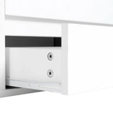 Modern App-Controlled LED Light White Marble TV Stand - Omega Lifestyles