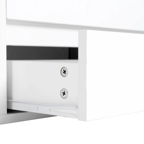 Modern App-Controlled LED Light White Marble TV Stand - Omega Lifestyles