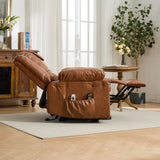 Medium-Firm PU Leather Remote-Controlled Heating Massage Recliner - Omega Lifestyles