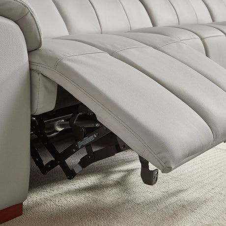 Electric Control Genuine Leather 4-Seat Reclining Chaise Sofa - Omega Lifestyles