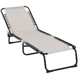 Adjustable Folding Outdoor Steel Chaise Lounge Chair