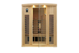 Low EMF Far Infrared Solid Wood Hemlock Sauna For 3 - Omega Lifestyles