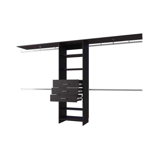 Modular Closet Organizer System With Hanging Rods Drawers - Omega Lifestyles