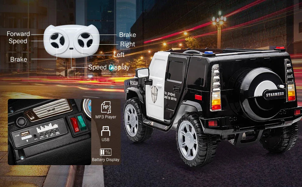 Electric Ride-On Car With Remote Control And Music - Omega Lifestyles