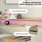 Twin PU Leather Daybed With Storage Drawers Charging Station - Omega Lifestyles