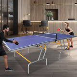 Mid-Size Foldable Table Tennis Table Set With Net & Paddles - Omega Lifestyles