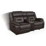 Brown Upholstered 3-Piece Manual Reclining Living Room Set - Omega Lifestyles