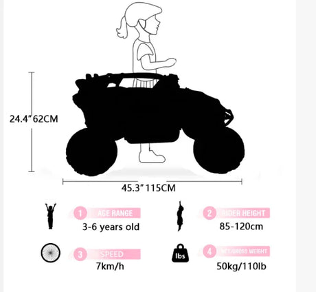 12V Remote Control Kids Electric Ride-On 2-Seater UTV - Omega Lifestyles