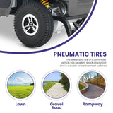 Heavy Duty Metal Mobility Scooter With Pneumatic Tires - Omega Lifestyles