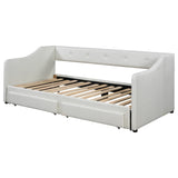 Twin XL Upholstered Daybed With Storage Drawers and Trundle - Omega Lifestyles