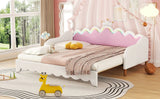 Twin Extending Upholstered Princess Daybed With LED Lights - Omega Lifestyles