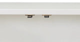 French Provincial Pearl White Silver Console Cabinet - Omega Lifestyles