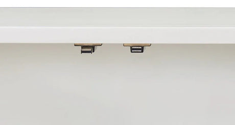 French Provincial Pearl White Silver Console Cabinet - Omega Lifestyles