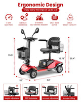 Foldable Portable 350W Motorized Adult Mobility Scooter - Omega Lifestyles