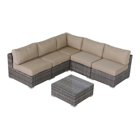 4-Piece Outdoor Wicker Patio Set With Premium Cushions - Omega Lifestyles