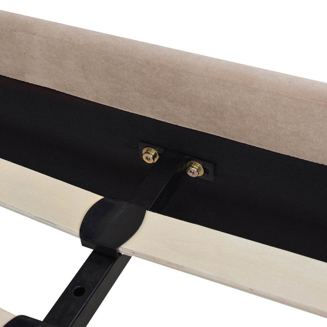 Modern Velvet Upholstered Platform Bed Frame - Omega Lifestyles