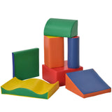 7-Piece Colorful Soft Foam Play Blocks Kids Gym Set - Omega Lifestyles