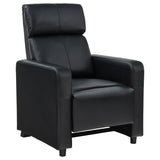 Warren Black Upholstered Three-Seat Home Theater Recliner Set - Omega Lifestyles