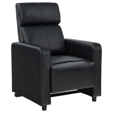 Warren Black Upholstered Three-Seat Home Theater Recliner Set - Omega Lifestyles