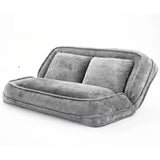 Medium-Soft Adjustable Loveseat Lazy Sofa With Chenille Upholstery - Omega Lifestyles