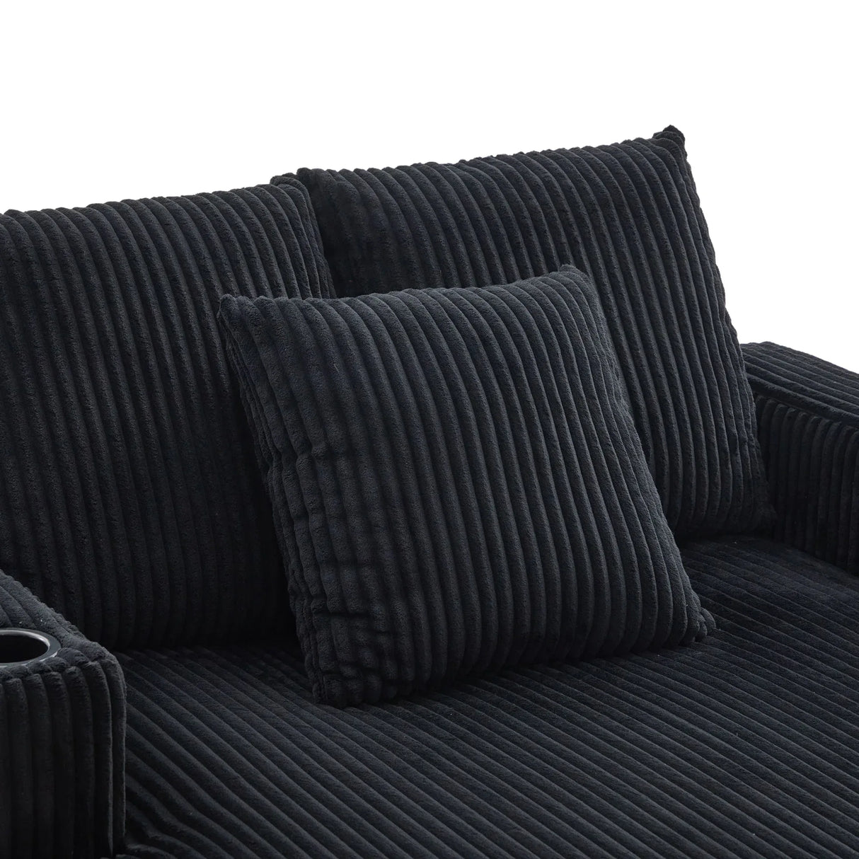 Oversized Corduroy Recliner Sofa With USB Charging - Omega Lifestyles