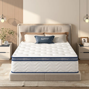 Full Medium Firm 12-Inch Hybrid Pocket Spring Full Mattress - Omega Lifestyles