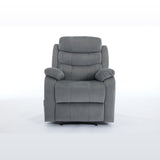 Plush Fabric Upholstered Manual Recliner Chair With Lumbar Massage - Omega Lifestyles