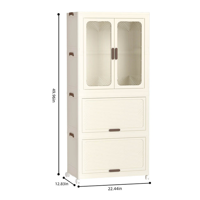 Portable Cream White Magnetic Door Closet Organizer - Omega Lifestyles