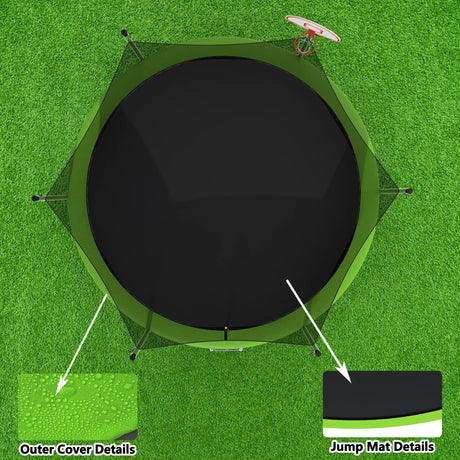 14-Inch Kids Outdoor Safety Enclosure Trampoline - Omega Lifestyles