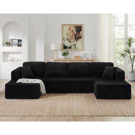 Modern Minimalist U-Shape Modular Sectional Sofa Set - Omega Lifestyles