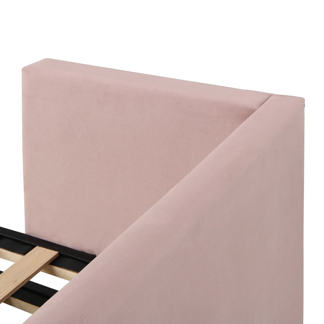 Twin Upholstered Daybed With Pop-Up Trundle Pink - Omega Lifestyles