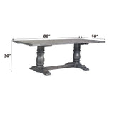 Weathered Gray Synthetic Wood Rectangular Dining Table - Omega Lifestyles