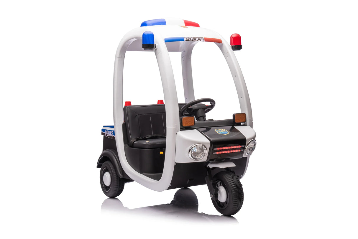 12V Two-Seater Electric Police Ride-On Car Toy - Omega Lifestyles