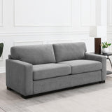 Grey Upholstered Contemporary Track-Arm Sleeper Sofa - Omega Lifestyles