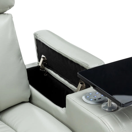 Modern PU Leather Power Recliner Chair With Bluetooth Speaker - Omega Lifestyles