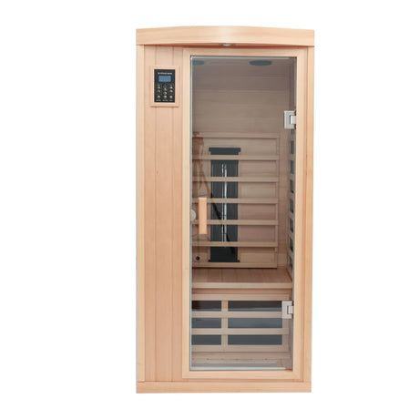 One Person Eastern Hemlock Wood Far-Infrared Sauna - Omega Lifestyles