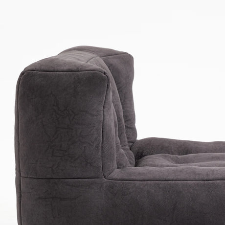 Velvet Memory Foam Bean Bag Chair With Ottoman - Omega Lifestyles