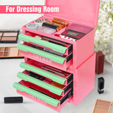 Five-Drawer Pink-Green Cold Rolled Steel Storage Box - Omega Lifestyles