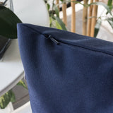 Outdoor Weather Resistant Navy Polyester Patio Pillow 20x20 Inches - Omega Lifestyles