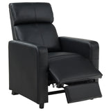 Warren Black Upholstered Three-Seat Home Theater Recliner Set - Omega Lifestyles