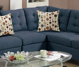 4-Piece Navy Modular Polyfiber Tufted Sectional Sofa Set - Omega Lifestyles