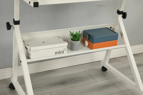 Adjustable Height Metal Puzzle Table With Storage Trays - Omega Lifestyles