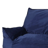 Velveteen Foam-Filled Armrest Bean Bag Chair - Omega Lifestyles