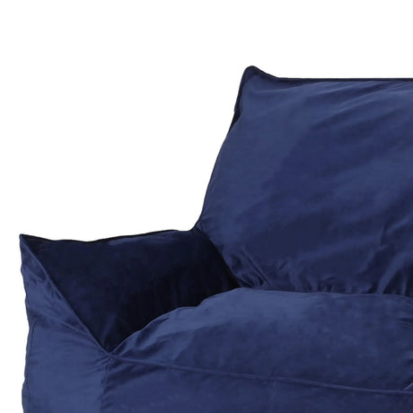 Velveteen Foam-Filled Armrest Bean Bag Chair - Omega Lifestyles