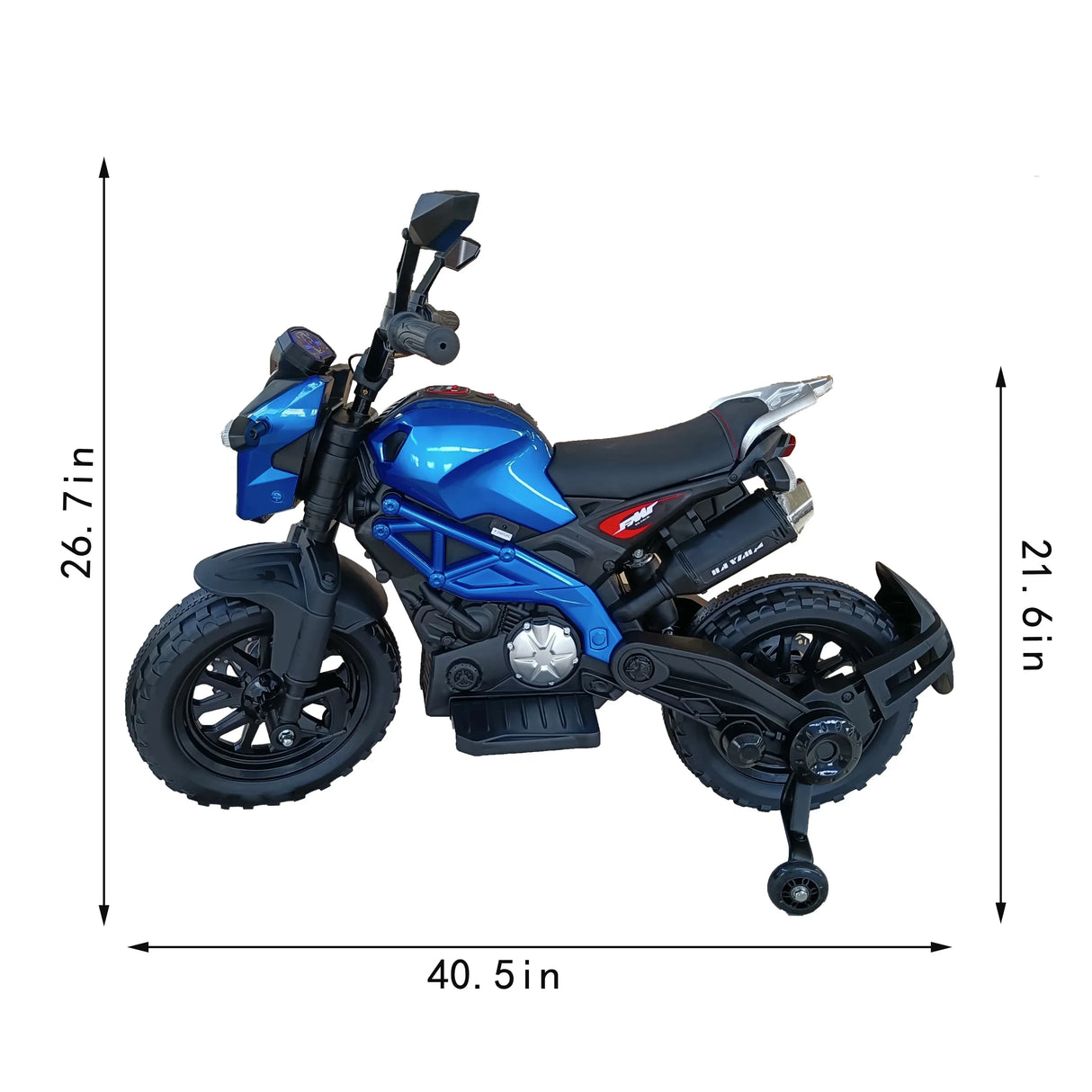 12V Kids Electric Ride-On Motorcycle With Training Wheels - Omega Lifestyles