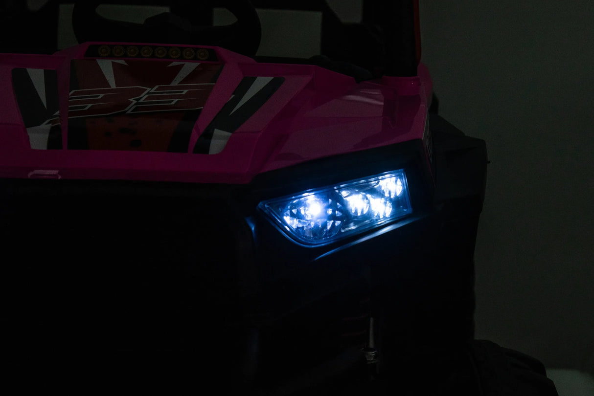 Four-Wheel Drive Pink Leather Seat Ride-On Car - Omega Lifestyles