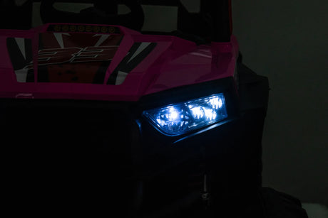 Four-Wheel Drive Pink Leather Seat Ride-On Car - Omega Lifestyles