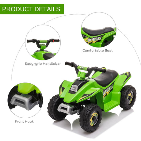 6V Battery-Powered Kids Steel Frame ATV Ride-On Toy - Omega Lifestyles