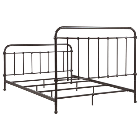 California King Farmhouse Dark Bronze Metal Bed Frame - Omega Lifestyles